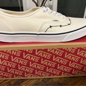 Vans Off-White Sneakers with Barbed Wire Accent